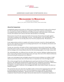mechanisms to molecules - The Giovanni Armenise