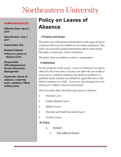 Policy on Leaves of Absence