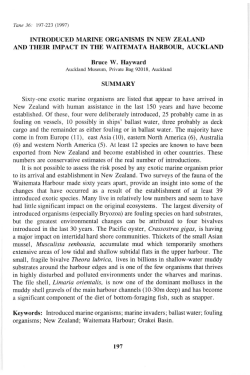 INTRODUCED MARINE ORGANISMS IN NEW ZEALAND AND