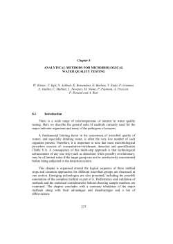 237 Chapter 8 ANALYTICAL METHODS FOR MICROBIOLOGICAL