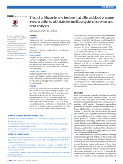Effect of antihypertensive treatment at different blood