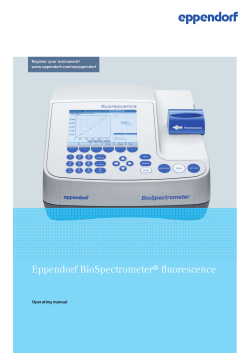 Eppendorf BioSpectrometer&reg; fluorescence