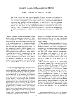 Insuring Consumption against Illness