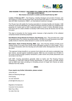 ENDS - One Housing Group