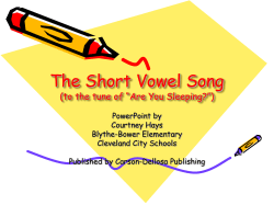 The Short Vowel Song (to the tune of “Are You Sleeping?”)