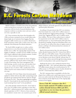 BC Forests Carbon Meltdown
