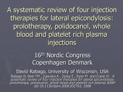 A systematic review of four injection therapies for lateral