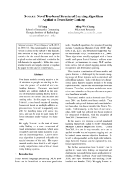 S-MART: Novel Tree-based Structured Learning Algorithms Applied