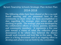 Update - Strategic Plan Action Plan Goals and Objective