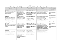 Baccalaureate Essential Outcome Program Outcomes Example of