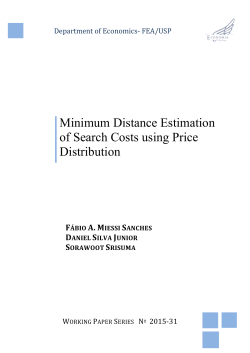 Minimum Distance Estimation of Search Costs using Price