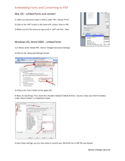 Embedding Fonts and Converting to PDF