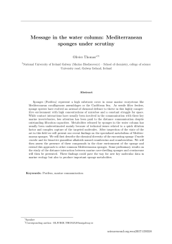 Message in the water column: Mediterranean