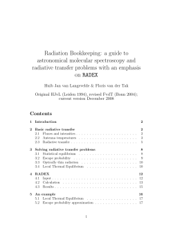 Radiation Bookkeeping: a guide to astronomical molecular