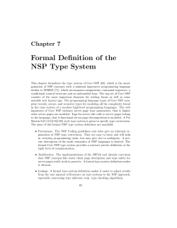 Formal Definition of the NSP Type System - diss.fu