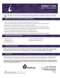 CARUS&trade; 3350 Fact Sheet - WaterWise Enterprises
