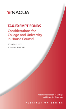 Tax-Exempt Bonds - Higher Education Compliance Alliance