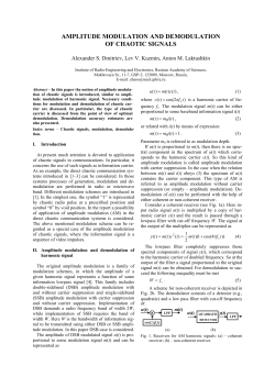 amplitude modulation and demodulation of chaotic signals