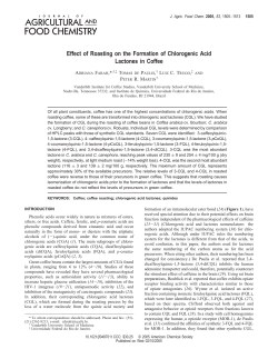 Effect of Roasting on the Formation of Chlorogenic Acid Lactones in