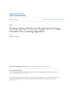 Finding Optimal Reduct for Rough Sets by Using a Decision Tree
