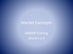 Market Concepts - CRS | Emergency Toolkit