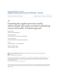 Examining the cognitive processes used by adolescent girls and