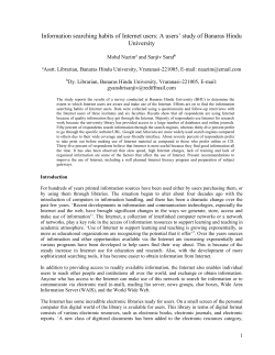 For hundreds of years we have been used to using printed - e-LIS