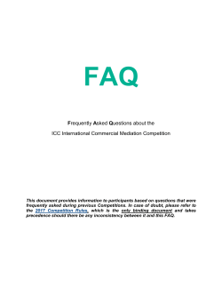Frequently Asked Questions about the ICC International Commercial