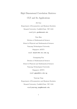 High Dimensional Correlation Matrices: CLT and Its