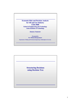 Structuring Decisions using Decision Tree