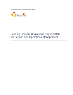 Leading Hospital Chain uses SapphireIMS for Service and