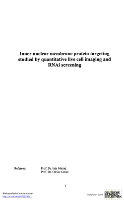 Inner nuclear membrane protein targeting studied by quantitative