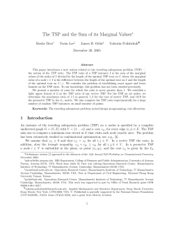 The TSP and the Sum of its Marginal Values - ITN