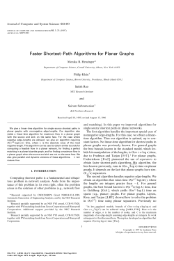 Faster Shortest-Path Algorithms for Planar Graphs