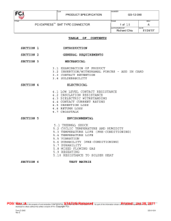 TABLE OF CONTENTS SECTION 1 INTRODUCTION SECTION 2