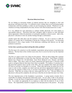 Physician Behavior Article