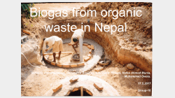 Biogas from organic waste in Nepal.