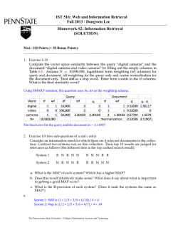 IST 516: Web and Information Retrieval Fall 2013 / Dongwon Lee