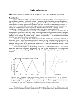 Cyclic Voltammetry