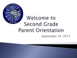 Parent Orientation Night