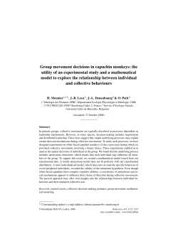 Group movement decisions in capuchin monkeys: the utility of