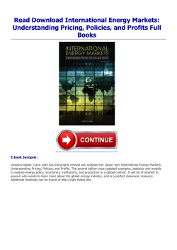 Read International Energy Markets