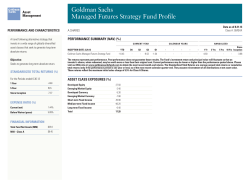 Goldman Sachs Managed Futures Strategy Fund Profile