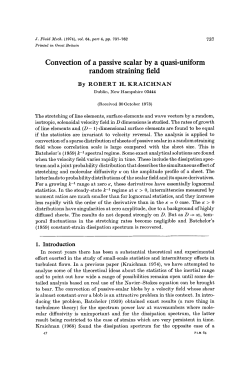 Convection of a passive scalar by a quasi