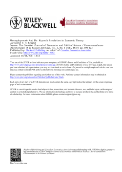 Unemployment: And Mr. Keynes`s Revolution in Economic Theory