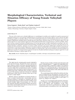 Morphological Characteristics, Technical and Situation Efficacy of
