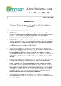 Draft Resolution XII.11 Peatlands, climate change and