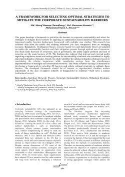 a framework for selecting optimal strategies to