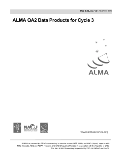 ALMA QA2 Data Products for Cycle 3