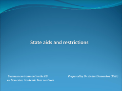 State aids and restrictions
